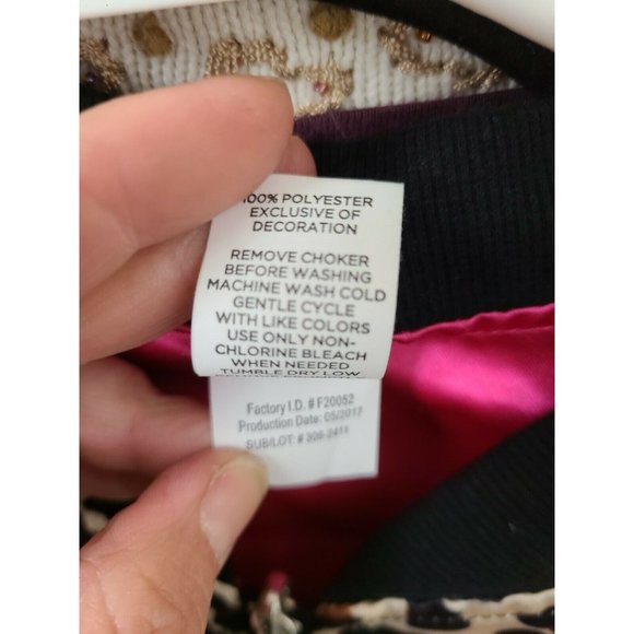 Total Girl Brown Black Leopard Print Lightweight Bomber Jacket Size 10/12 - Picture 7 of 8